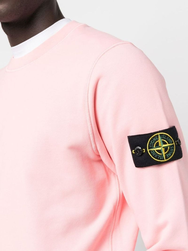 Pink Cotton Compass Patch Sweatshirt