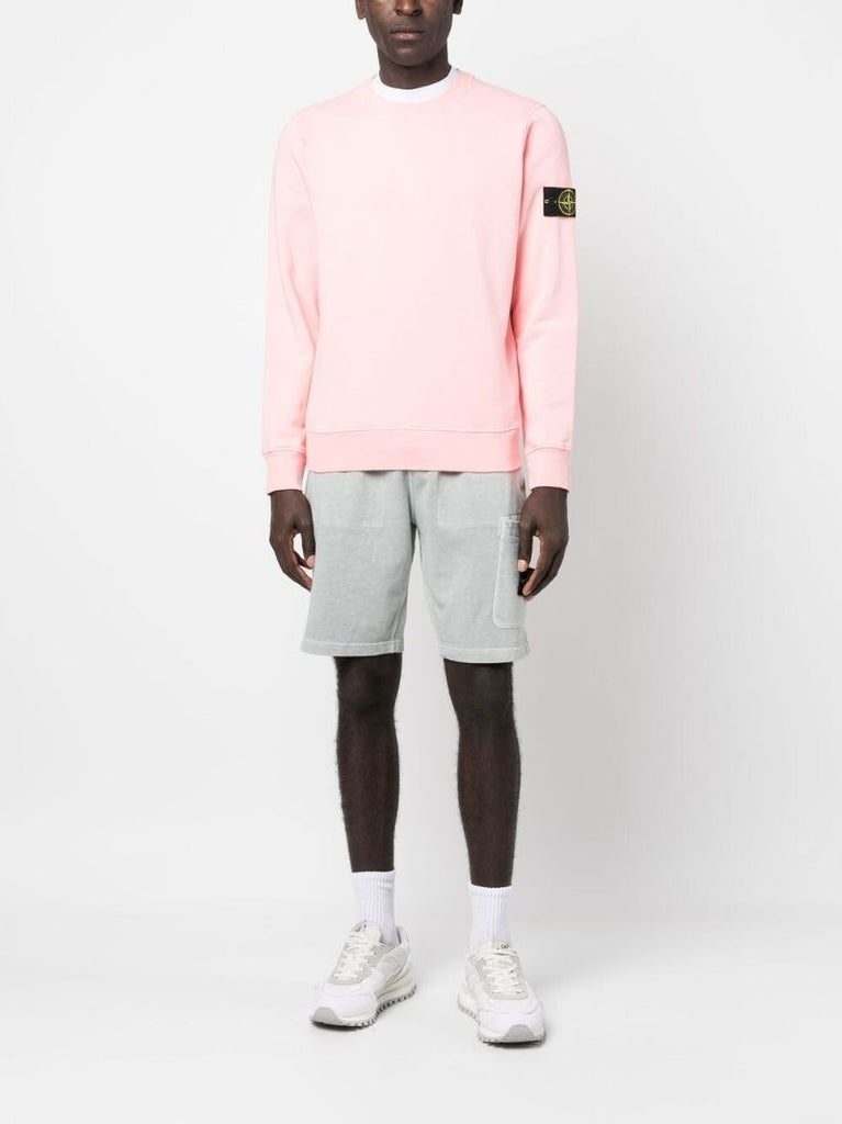 Pink Cotton Compass Patch Sweatshirt