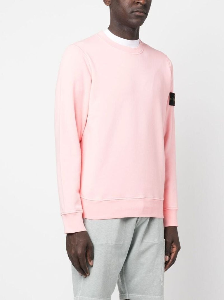 Pink Cotton Compass Patch Sweatshirt
