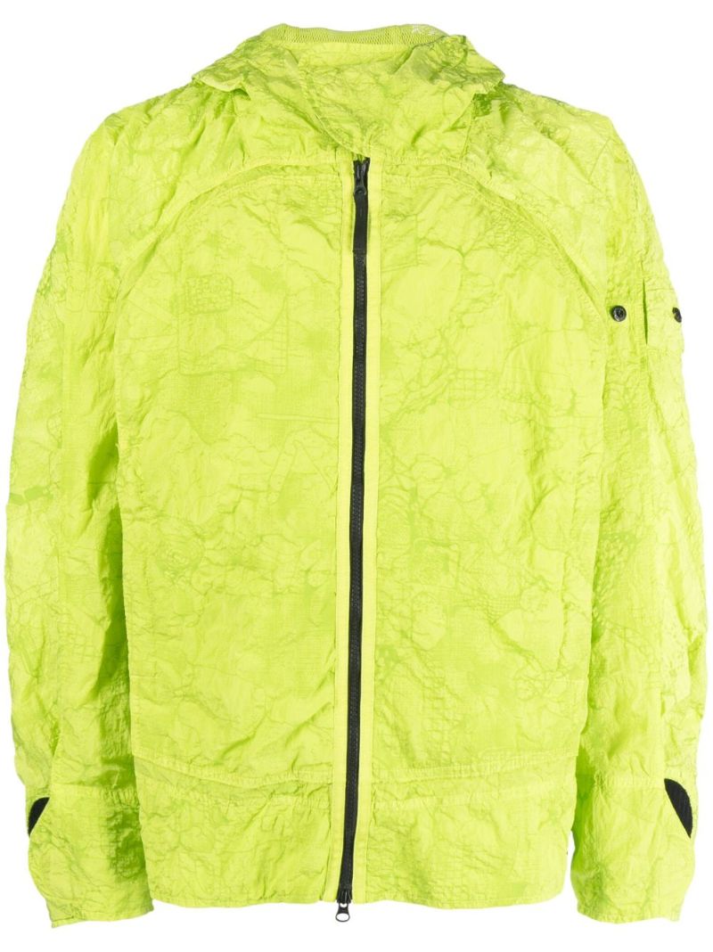 Green Crinkle-finish Windbreaker