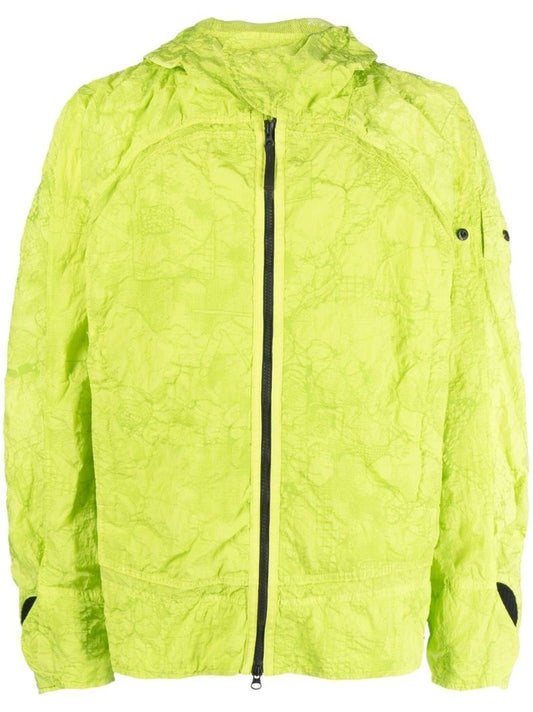 Green Crinkle-finish Windbreaker