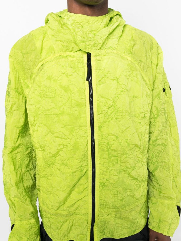 Green Crinkle-finish Windbreaker