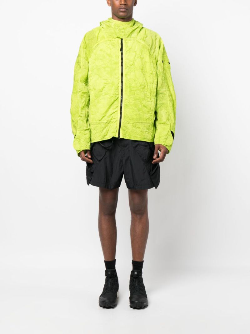 Green Crinkle-finish Windbreaker