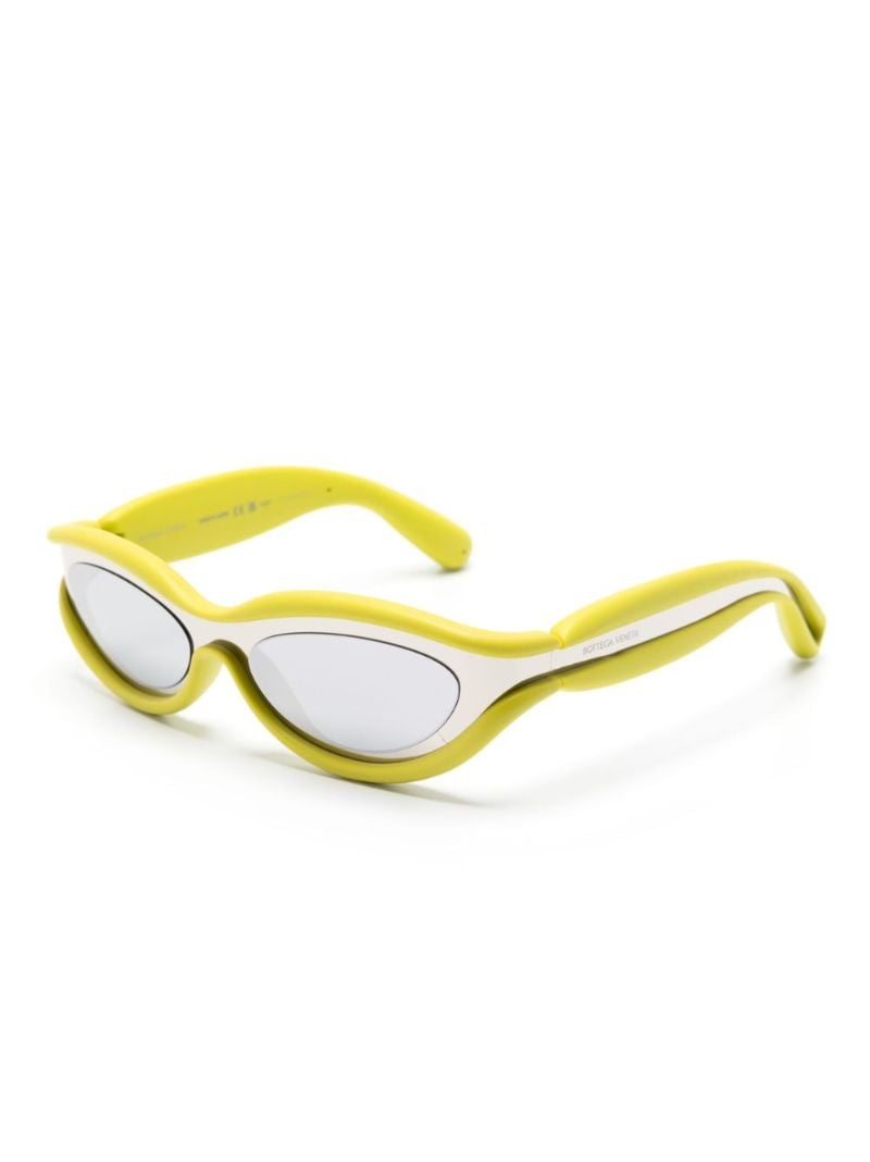 Green Mirrored Biker Frame Sunglasses