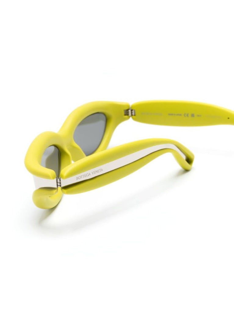 Green Mirrored Biker Frame Sunglasses