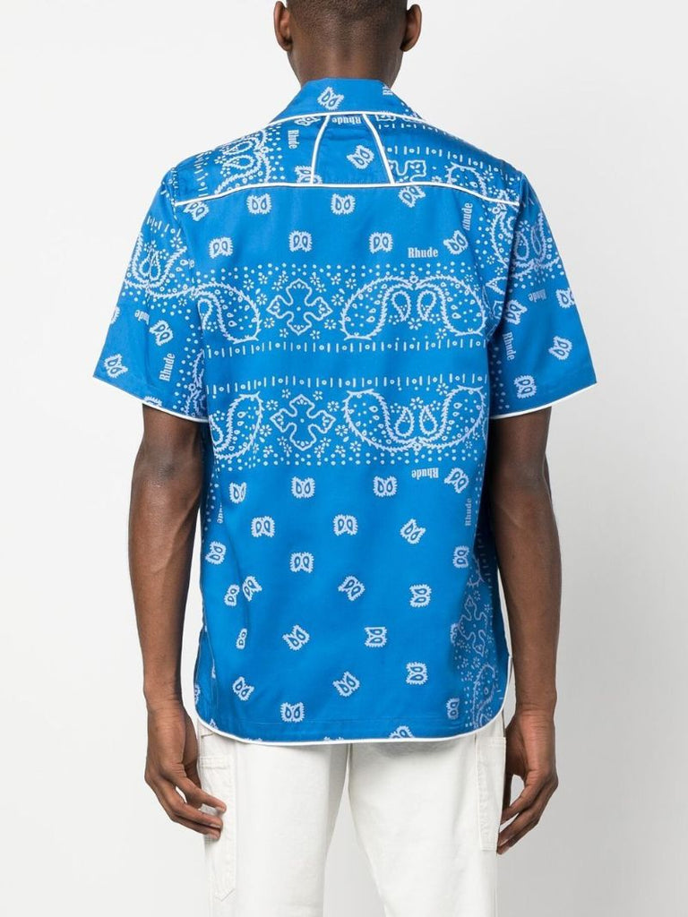Blue Bandana Print Shirt