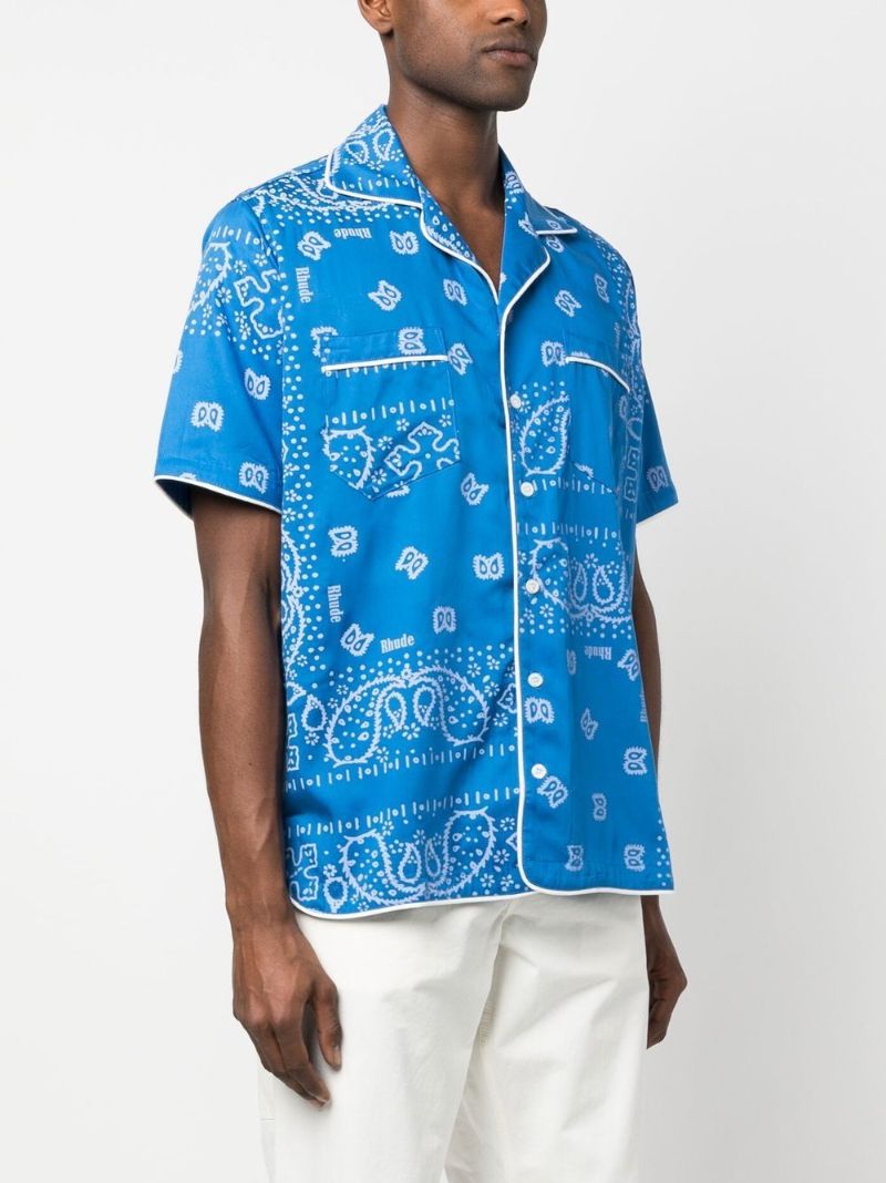 Blue Bandana Print Shirt