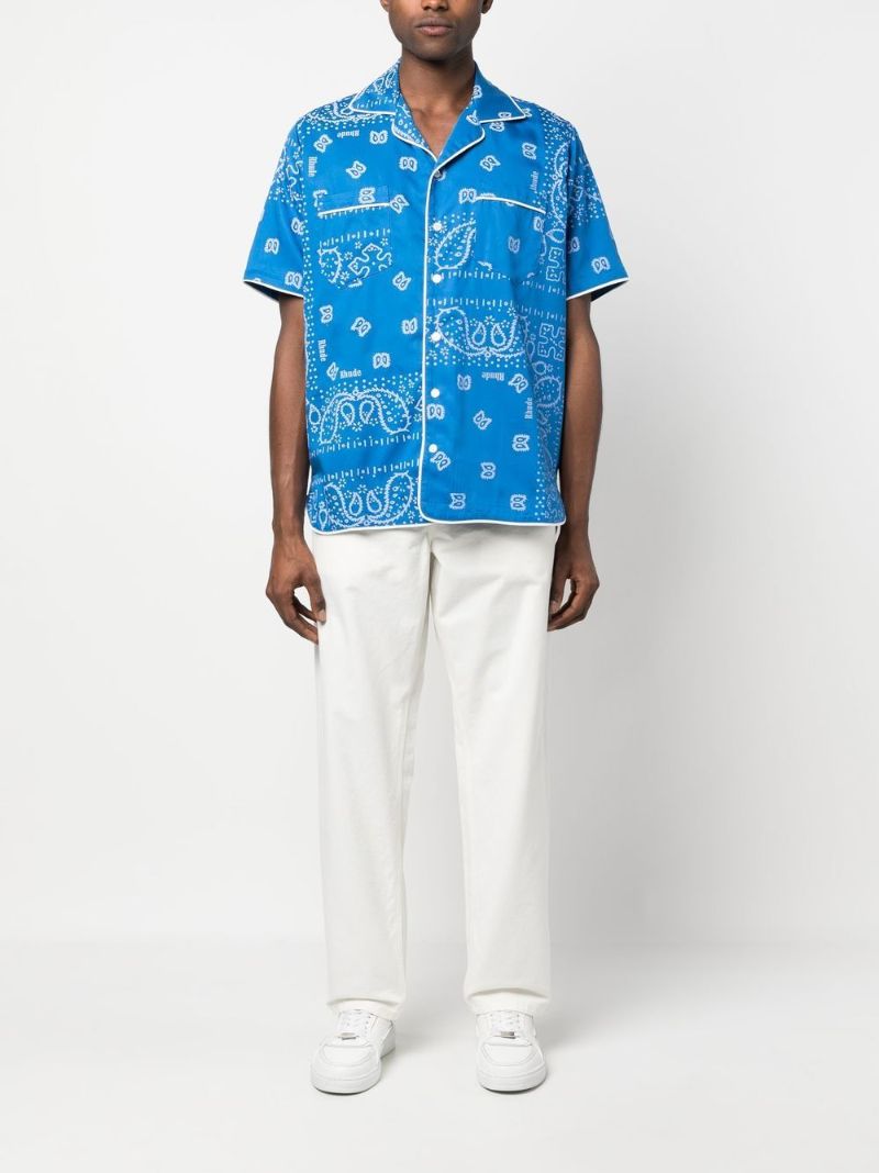 Blue Bandana Print Shirt