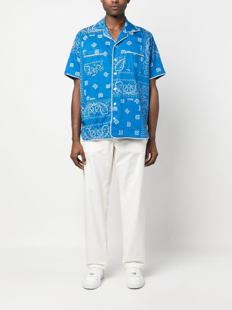 Blue Bandana Print Shirt
