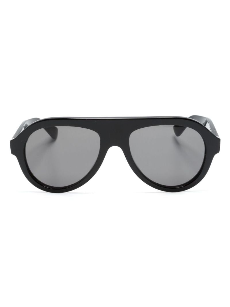Black Pilot Frame Tinted Sunglasses