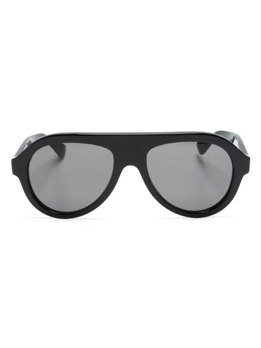 Black Pilot Frame Tinted Sunglasses