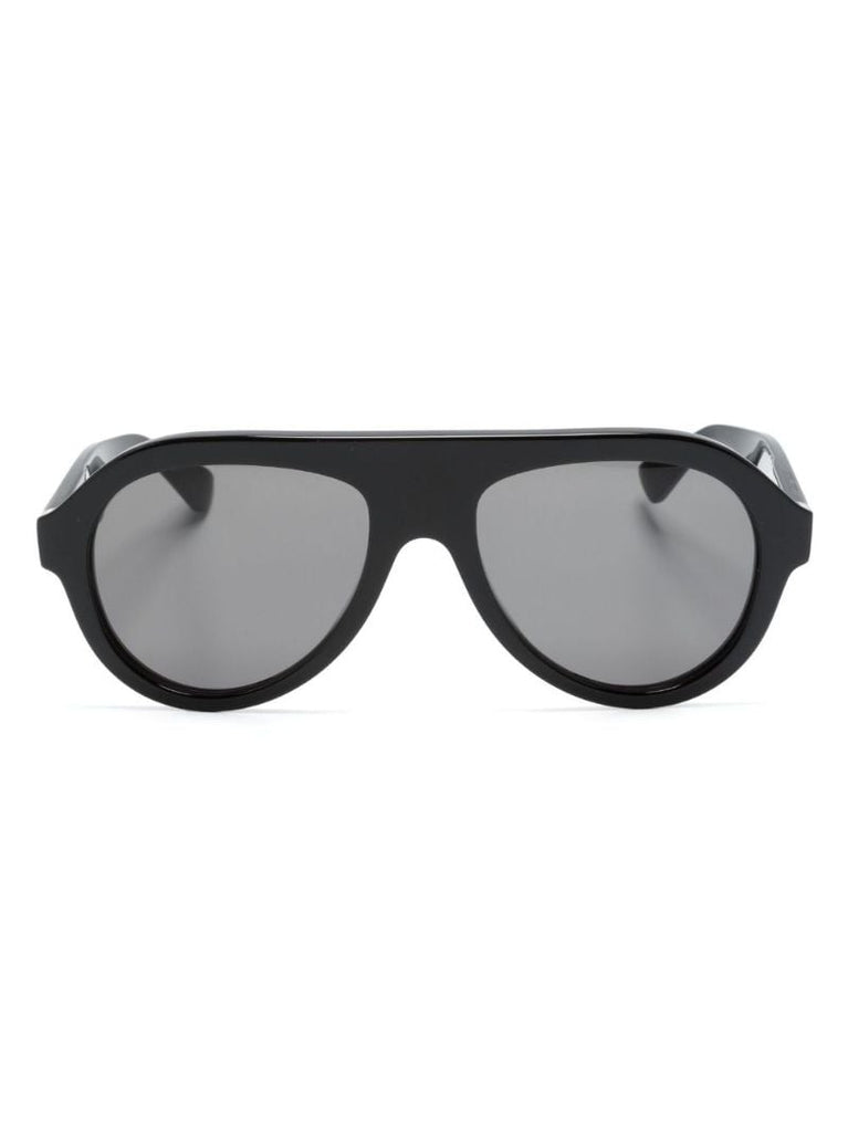 Black Pilot Frame Tinted Sunglasses