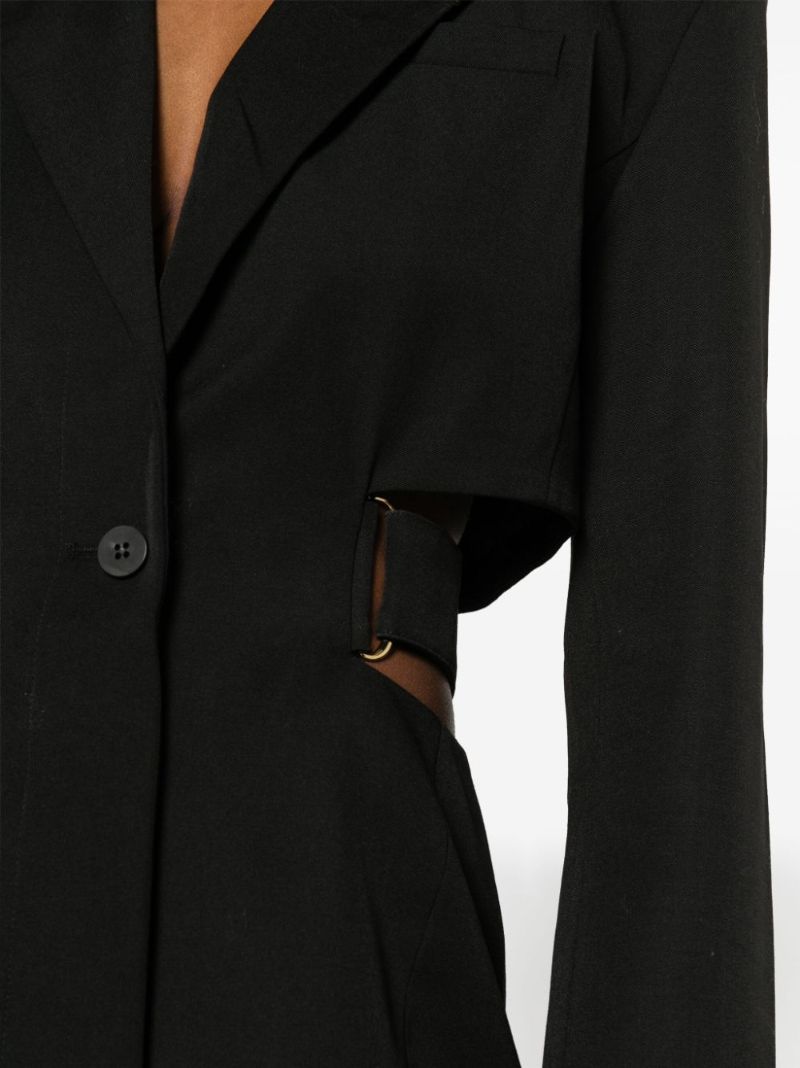 Black Bari Wool Mini Dress