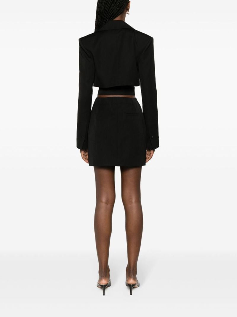 Black Bari Wool Mini Dress