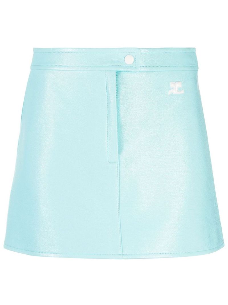 Blue Reedition Vinyl Mini Skirt