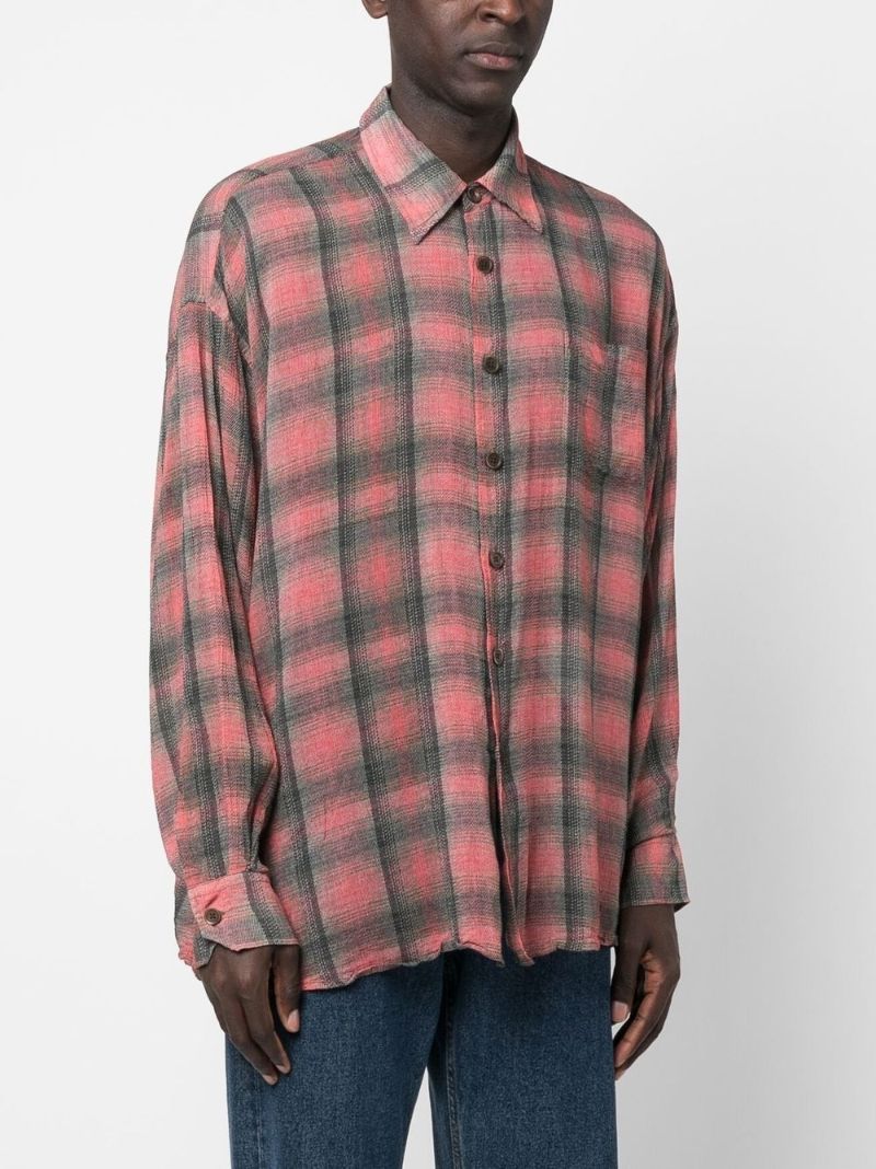 Red Borrowed Lumbercheck Shirt