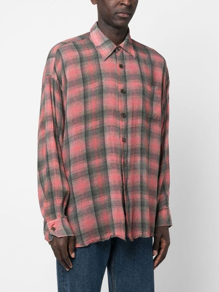 Red Borrowed Lumbercheck Shirt