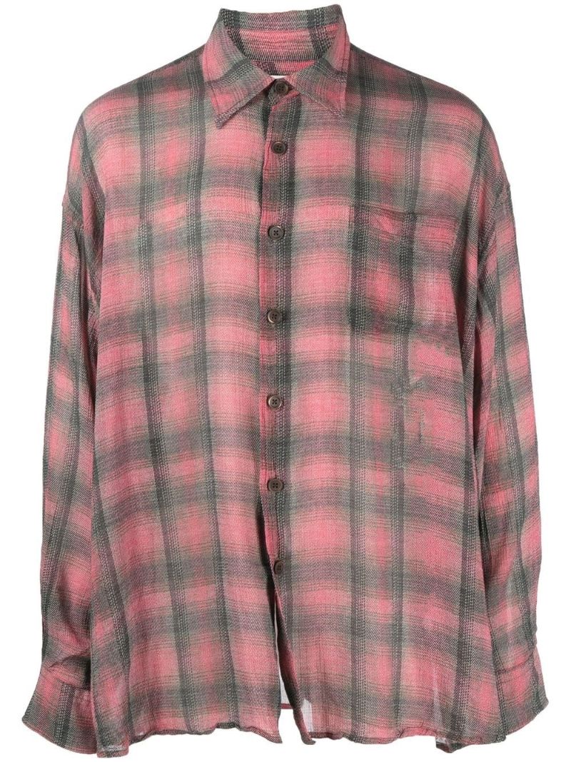 Red Borrowed Lumbercheck Shirt