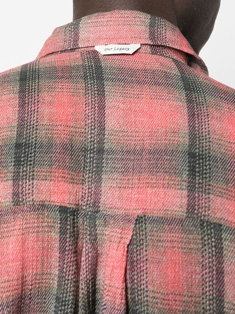 Red Borrowed Lumbercheck Shirt
