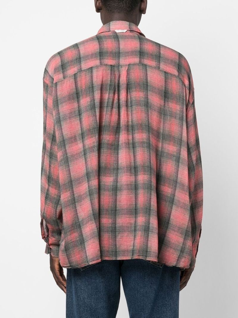 Red Borrowed Lumbercheck Shirt