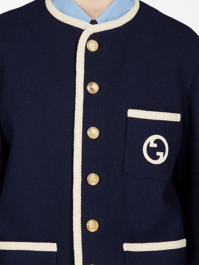 Blue Equation-appliquÃ_x0083_Â© Tweed Jacket