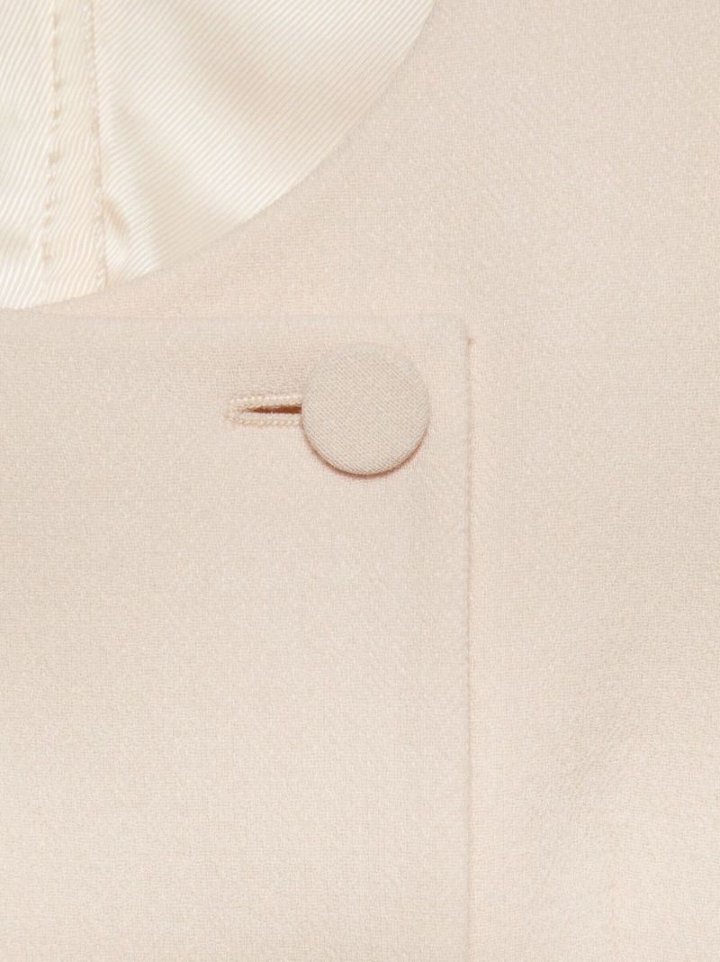 White Wool CrÃ_x0083_Âªpe Jacket