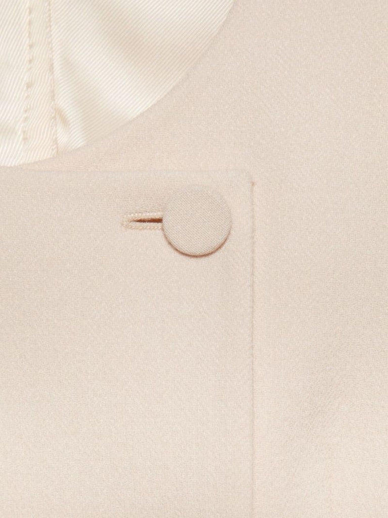 White Wool CrÃ_x0083_Âªpe Jacket