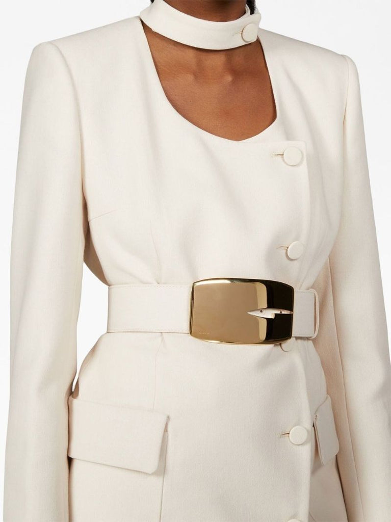 White Wool CrÃ_x0083_Âªpe Jacket