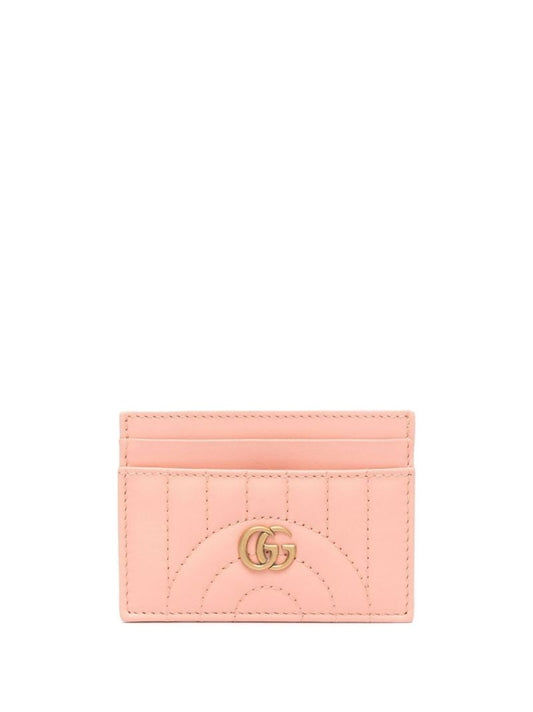 Pink Gg Marmont MatelassÃ_x0083_Â© Card Holder