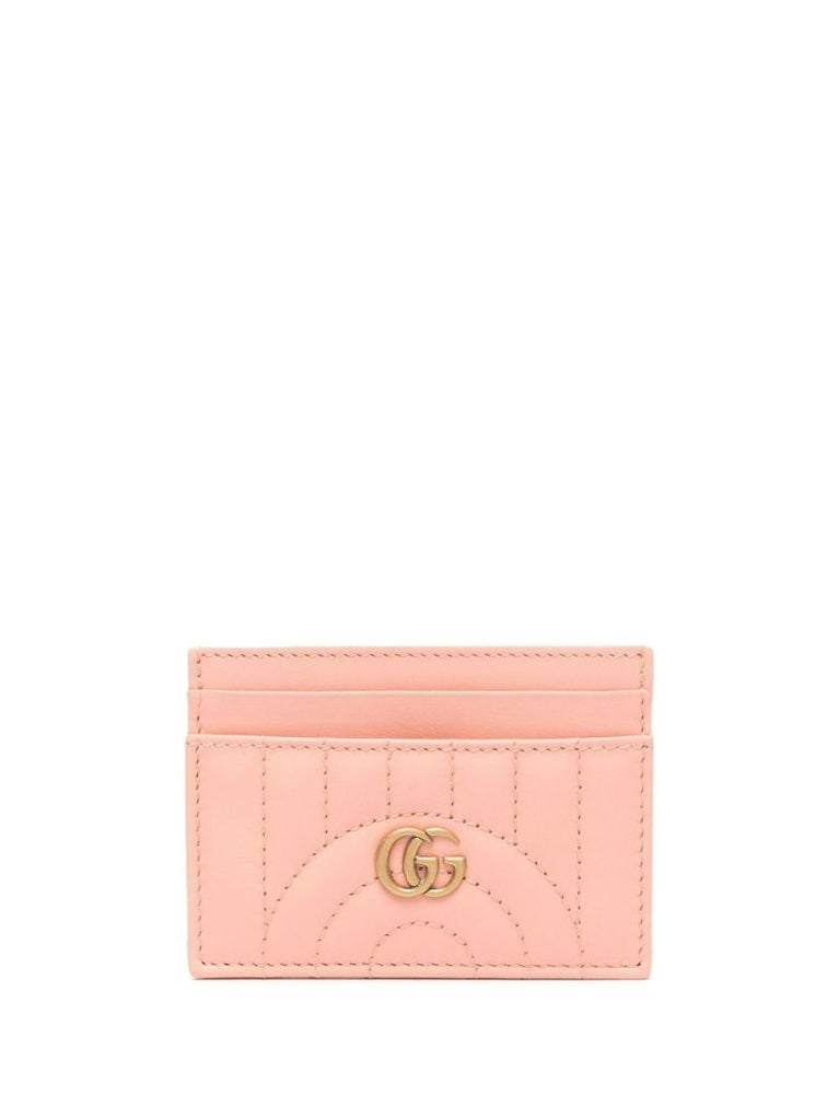 Pink Gg Marmont MatelassÃ_x0083_Â© Card Holder