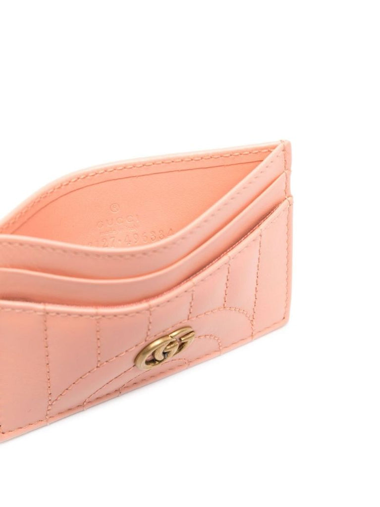 Pink Gg Marmont MatelassÃ_x0083_Â© Card Holder