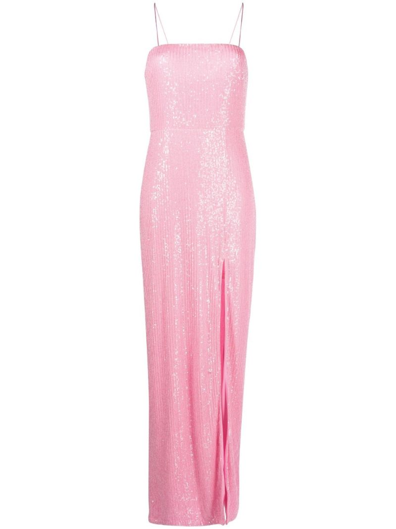 Pink Sequinned Maxi Dress