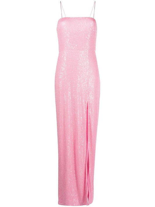 Pink Sequinned Maxi Dress