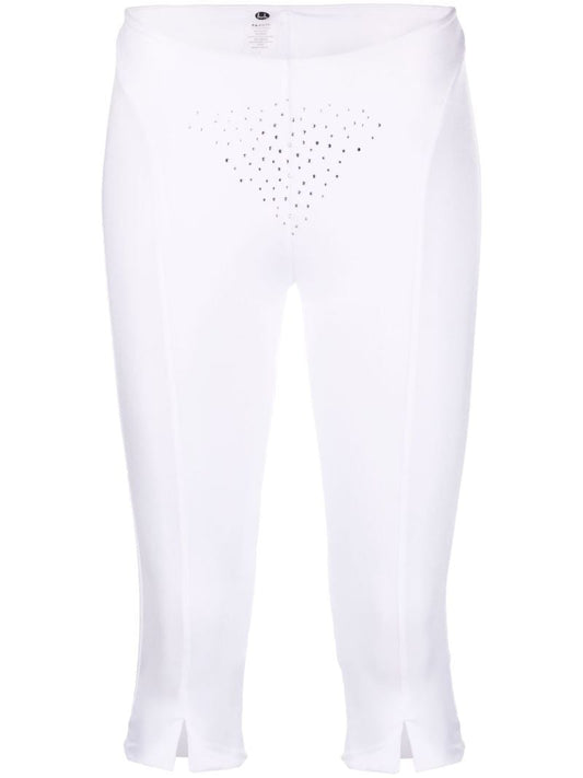 White Crystal-embellished Shorts