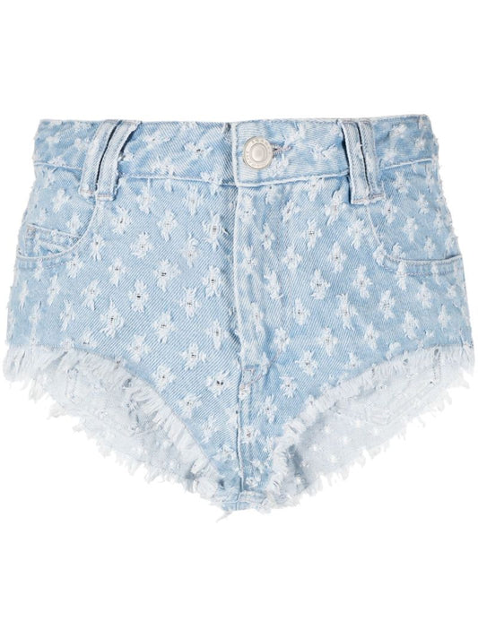 Blue Eneida Denim Mini Shorts