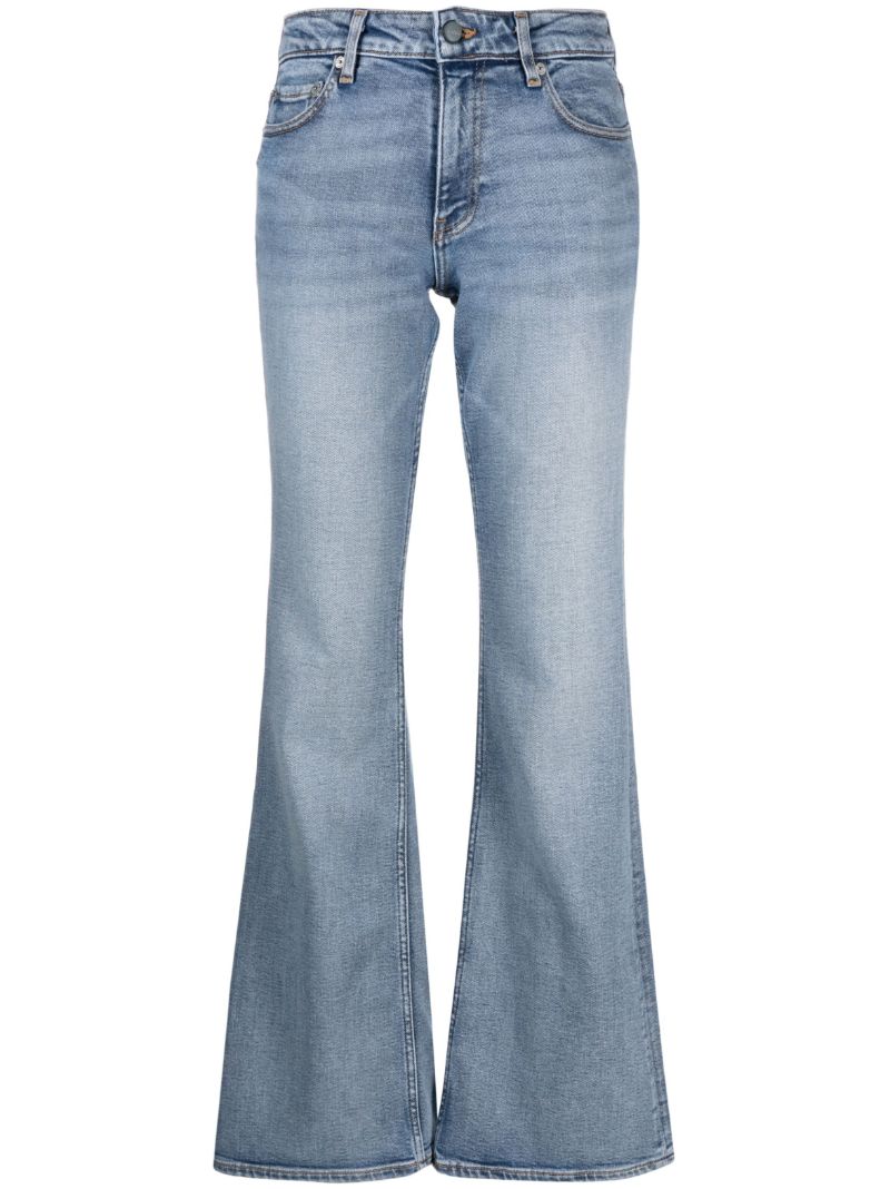 Blue Low-rise Flared Jeans