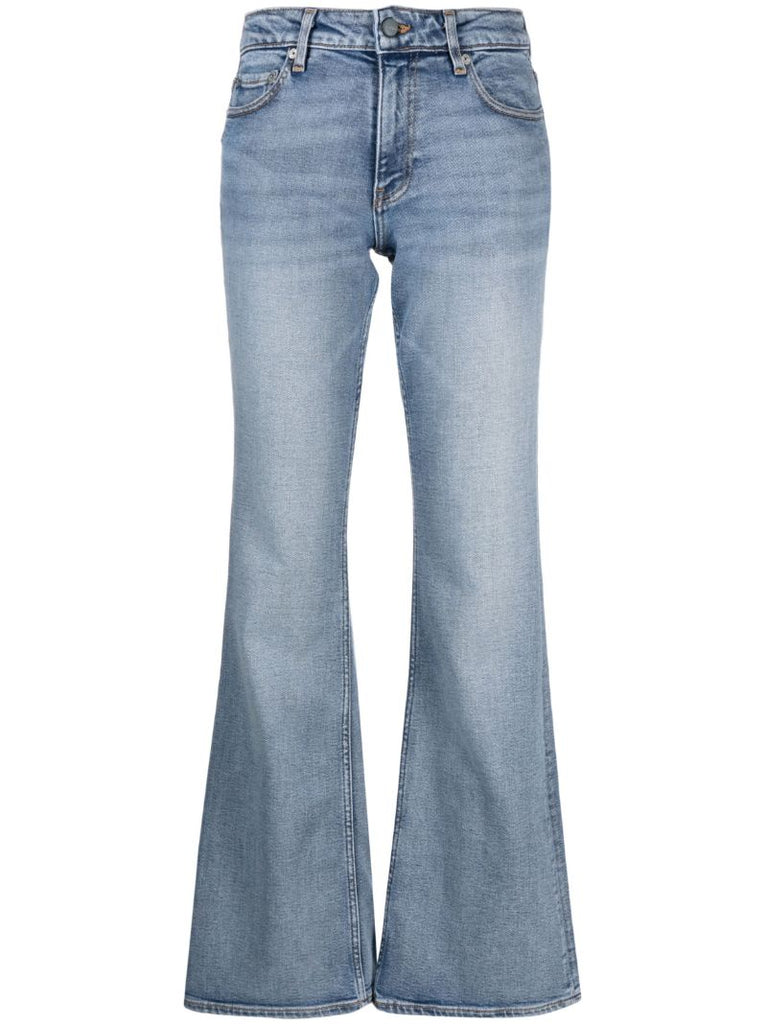 Blue Low-rise Flared Jeans