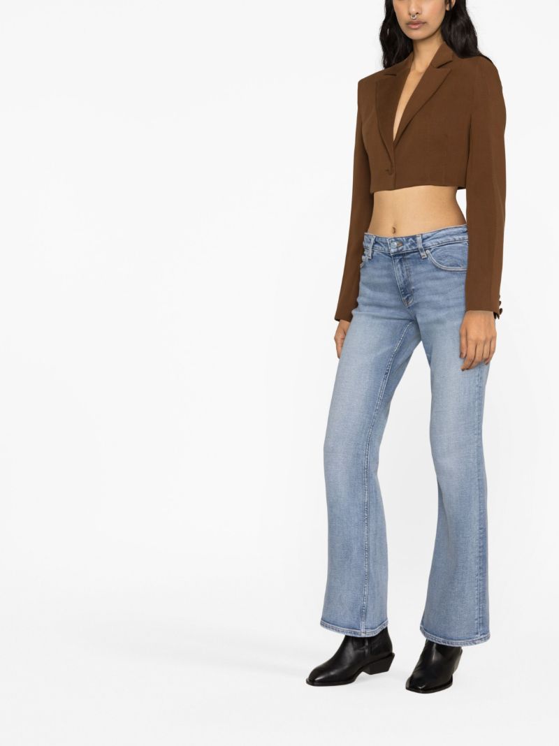 Blue Low-rise Flared Jeans