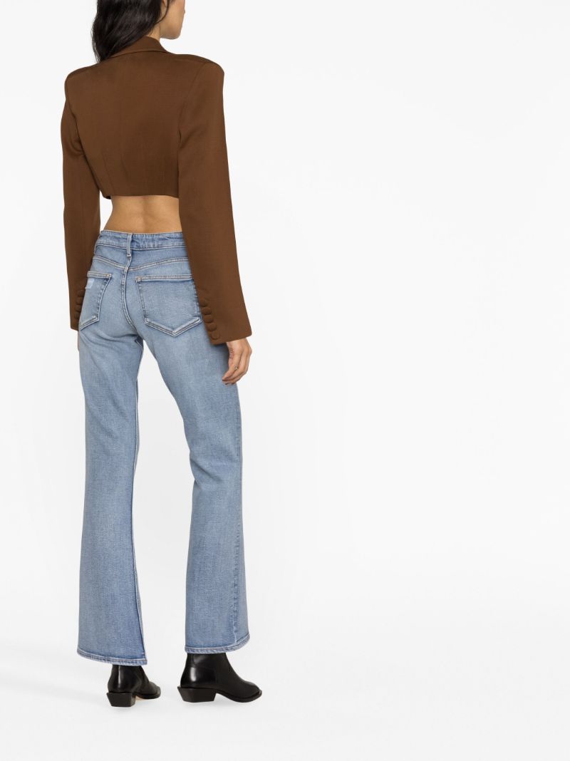Blue Low-rise Flared Jeans