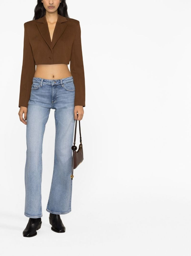 Blue Low-rise Flared Jeans