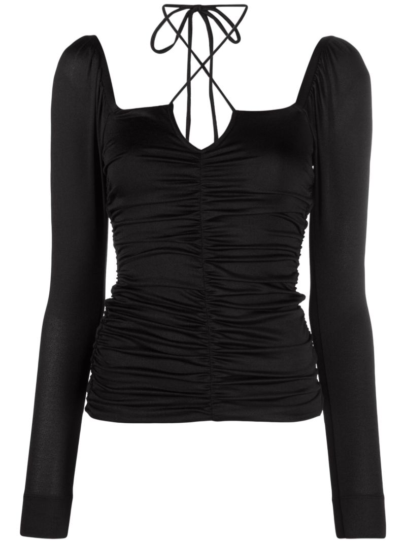 Black Strap Detail Top