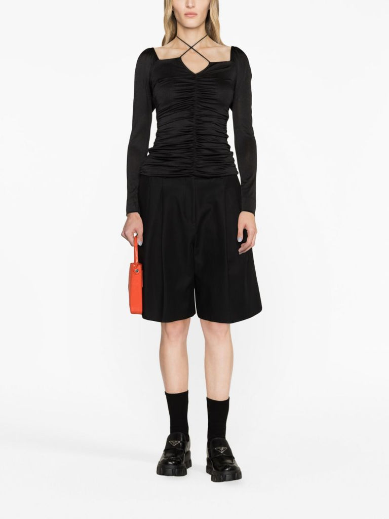 Black Strap Detail Top