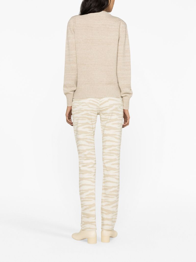 Neutral Intarsia Sweater