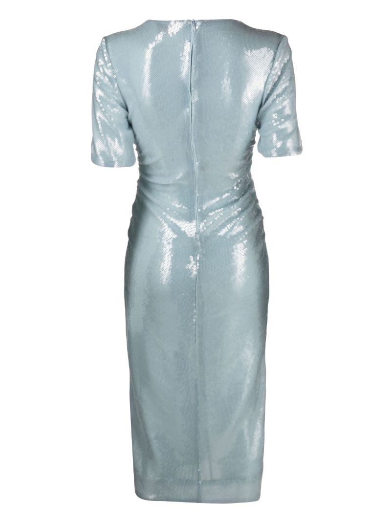Blue Light Sequins Maxi Dress