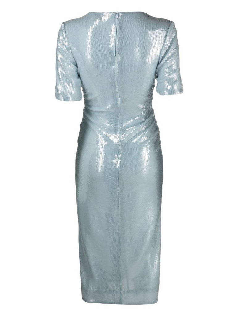 Blue Light Sequins Maxi Dress
