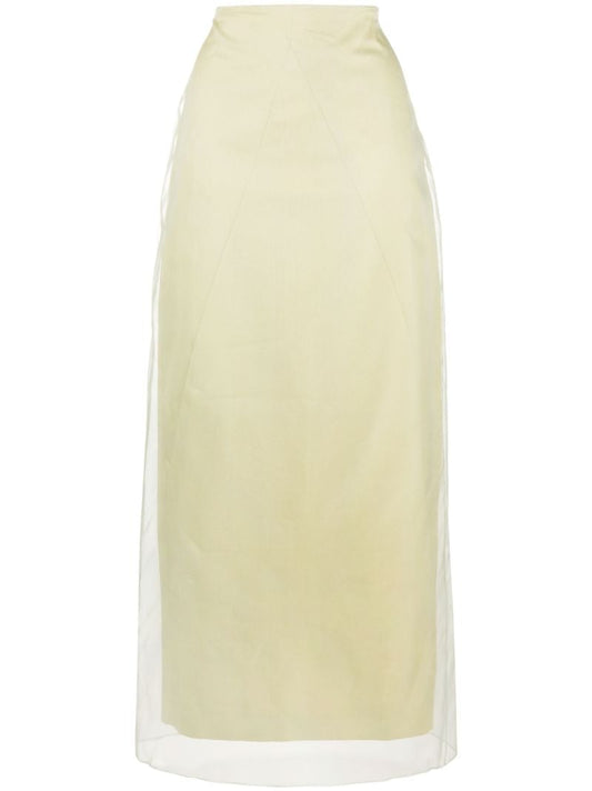 Green Lotes Cotton Skirt