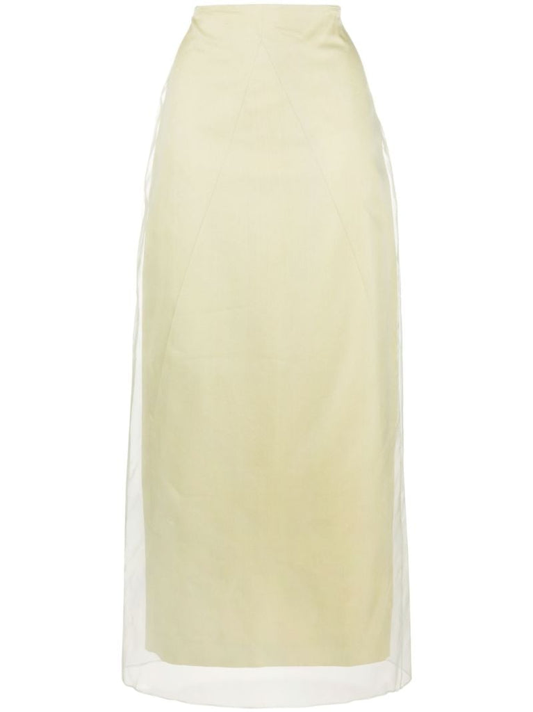 Green Lotes Cotton Skirt