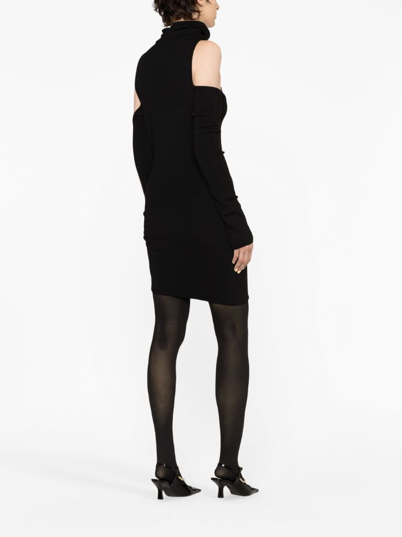 Black Piana Merino Wool Mini Dress