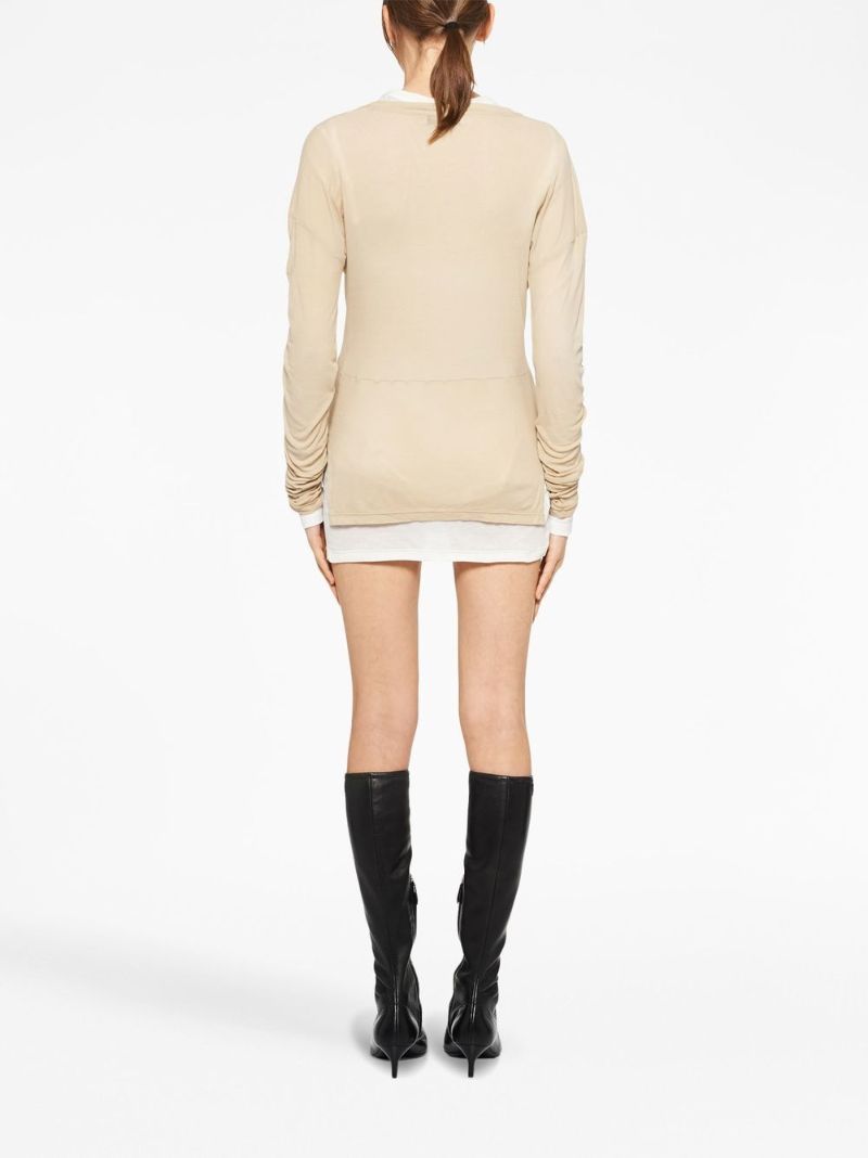 Neutral Logo Patch Cotton Jumper Dress