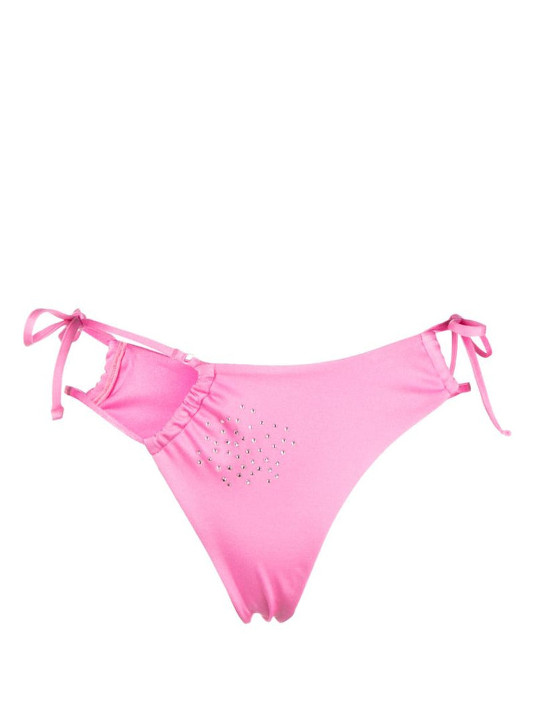 Pink Crystal Cut-out Bikini Bottoms